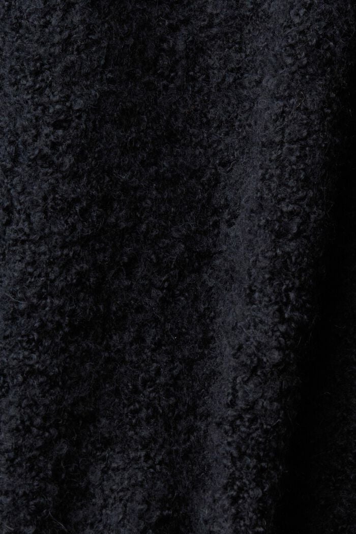Cardigan en laine mélangée à ceinture, BLACK, detail image number 5