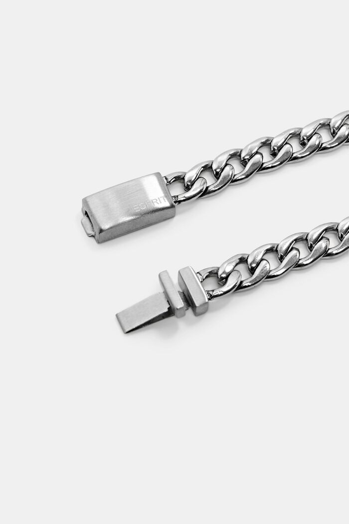 Bracelet façon chaîne à fermoir épais, SILVER, detail image number 2