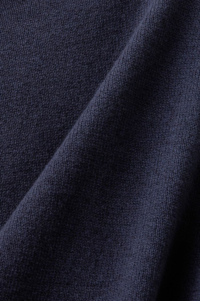 Sweater van katoen en linnen, NAVY, detail image number 5