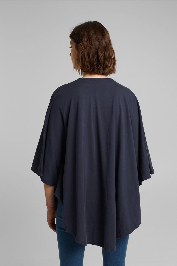 Poncho EarthColor®, coton biologique, NAVY, detail image number 2