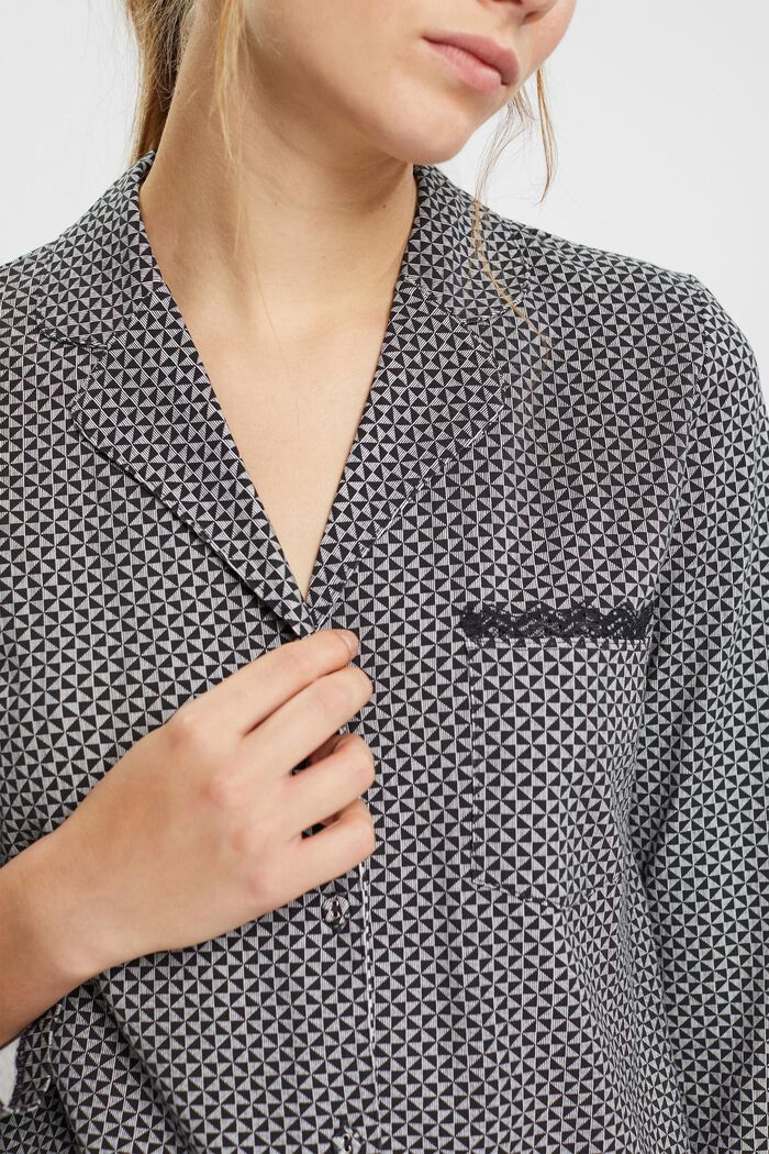 Jersey nachthemd met print, BLACK, detail image number 3