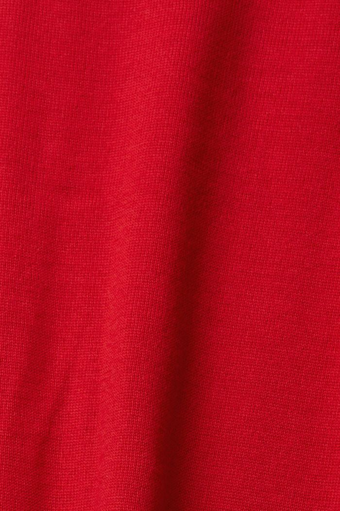 Gebreide wollen trui, DARK RED, detail image number 1