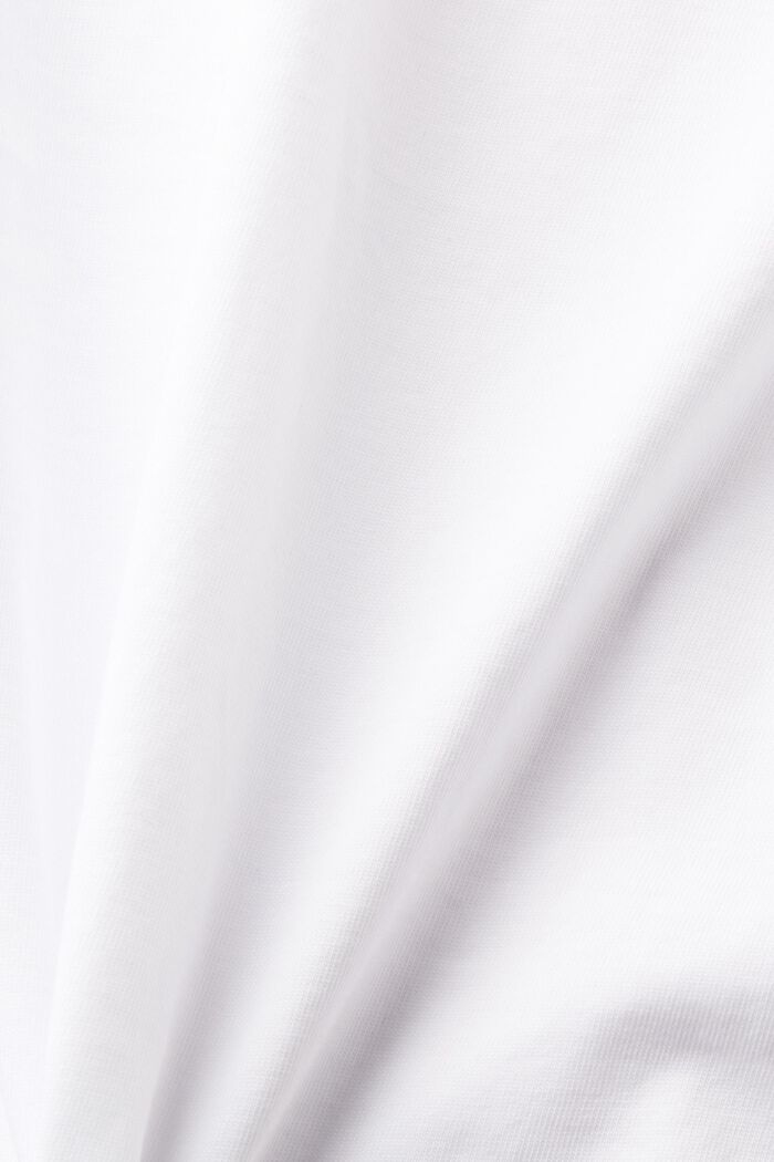 Haut à col tunisien en jersey, WHITE, detail image number 5