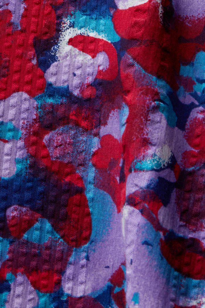Robe en coton texturé, RED, detail image number 5