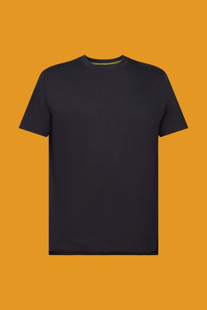 T-shirt à logo, 100 % coton, BLACK, overview