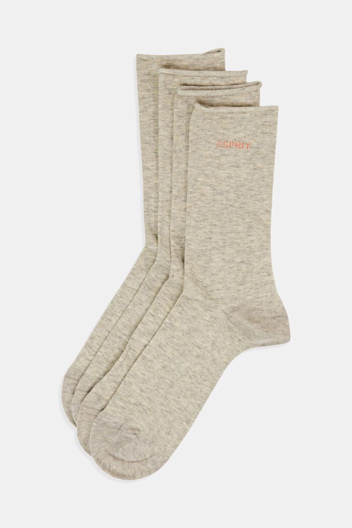 2 paar grofgebreide sokken, STORM GREY, detail image number 0