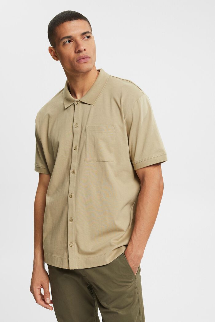 Shirt met relaxed fit, PALE KHAKI, detail image number 0
