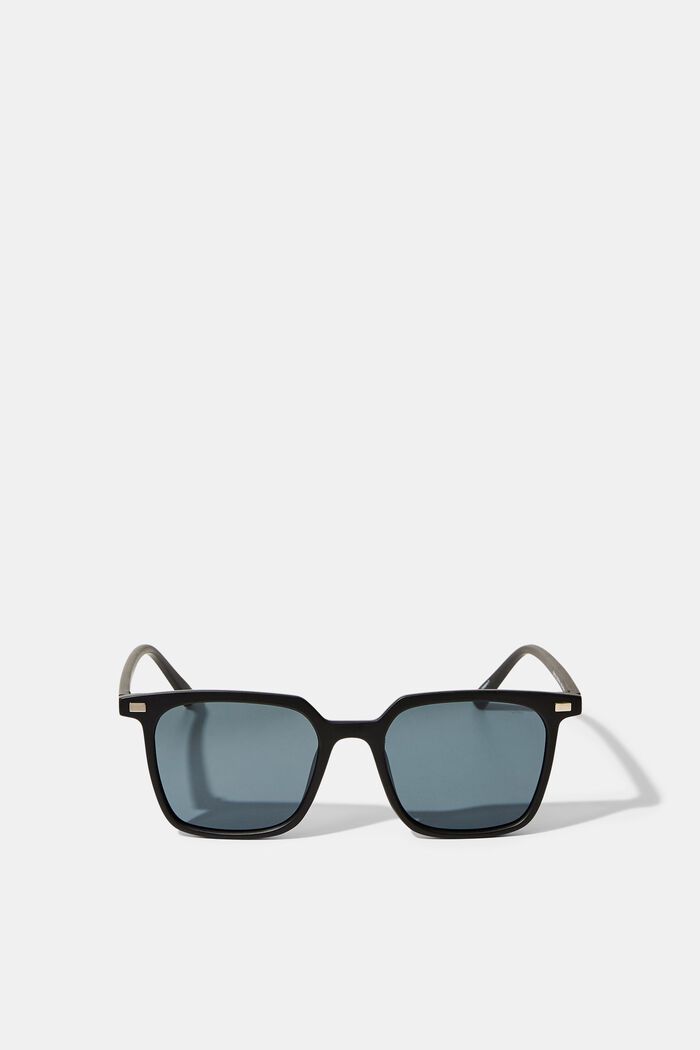 Hoekige zonnebril met kunststof montuur, BLACK, detail image number 0