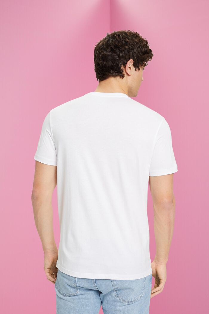 T-shirt met print van duurzaam katoen, WHITE, detail image number 3