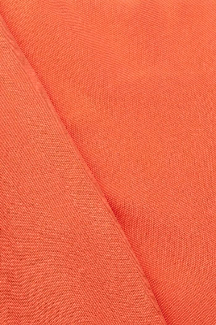 Blazer à boutonnage droit et teneur en lin, ORANGE RED, detail image number 5