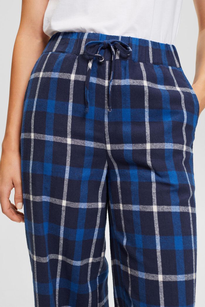 Pantalon de pyjama à carreaux en flanelle de coton, INK, detail image number 2