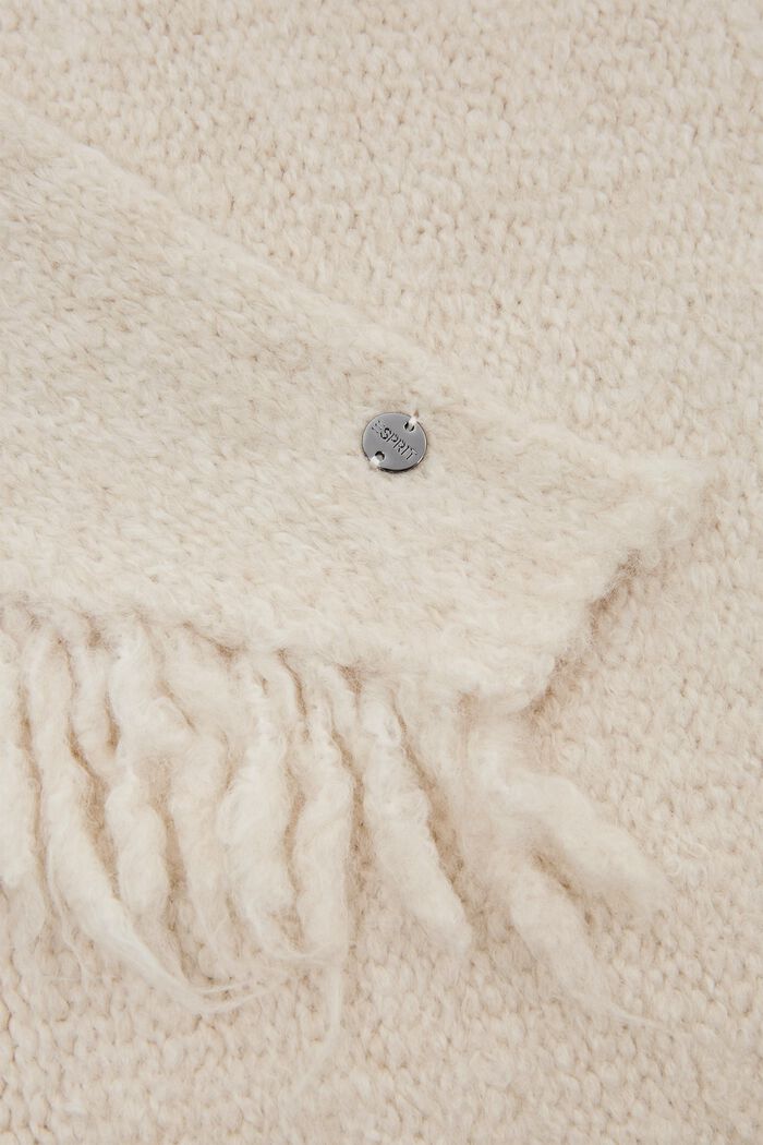 Écharpe triangulaire en maille à teneur en laine