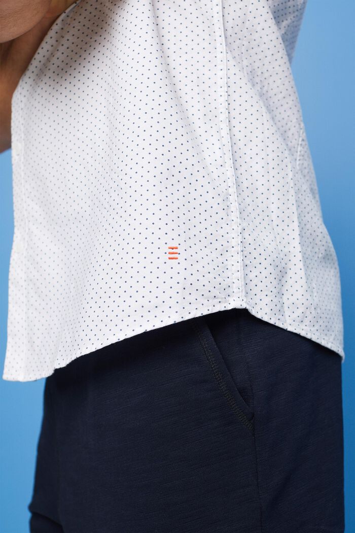 Buttondown-overhemd met print, WHITE, detail image number 4