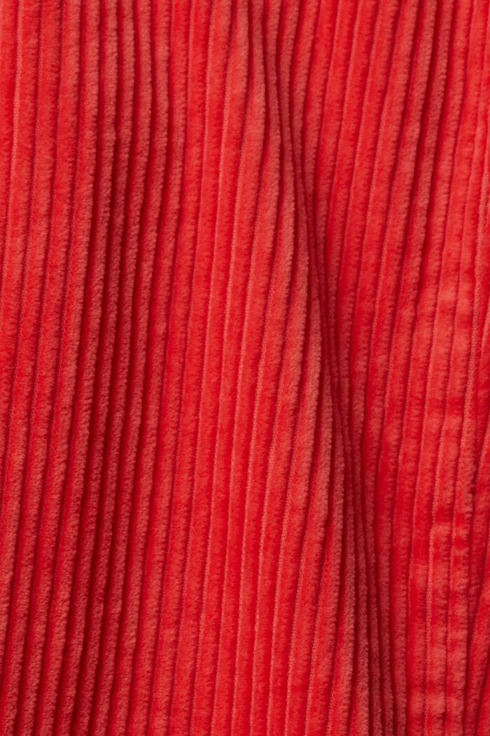 Cropped corduroy broek met wijde pijpen, CORAL, detail image number 1