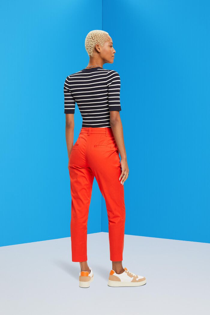 Pantalon de coupe Slim Fit à taille haute, ORANGE RED, detail image number 3