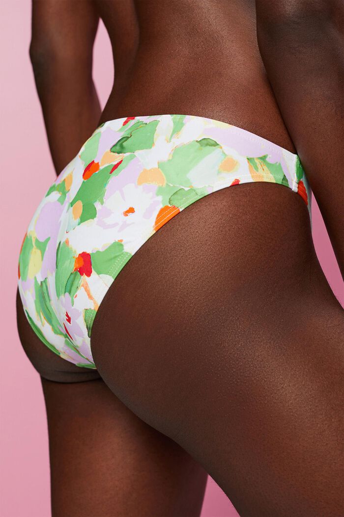 En matière recyclée : le bas de bikini à motif, GREEN, detail image number 3