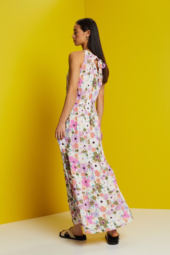 Midi-jurk met motief, PINK, detail image number 3