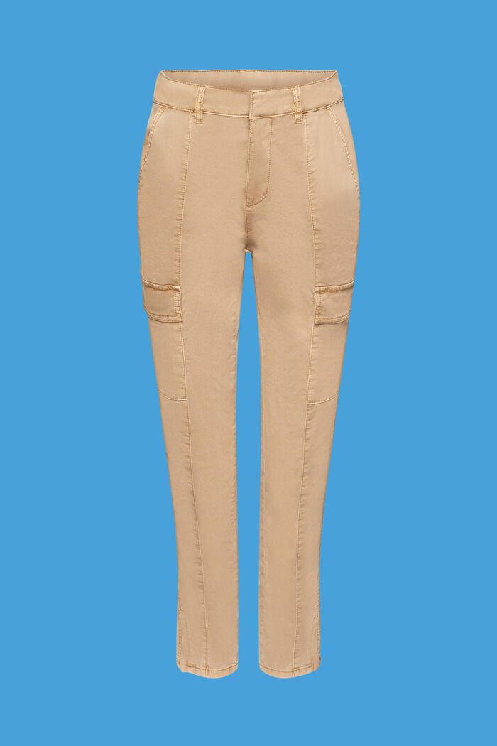 Pantalon de style cargo à taille mi-haute, TAUPE, detail image number 7