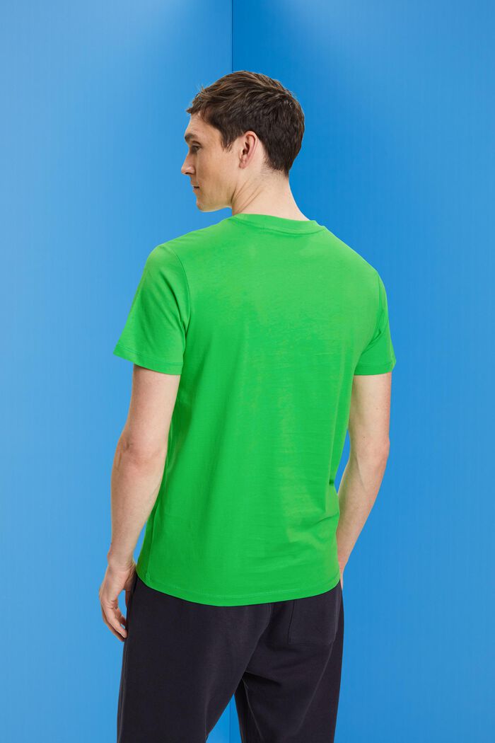 T-shirt van jersey met ronde hals, GREEN, detail image number 3