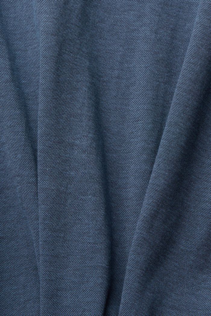 T-shirt van katoen-piqué, BLUE, detail image number 4