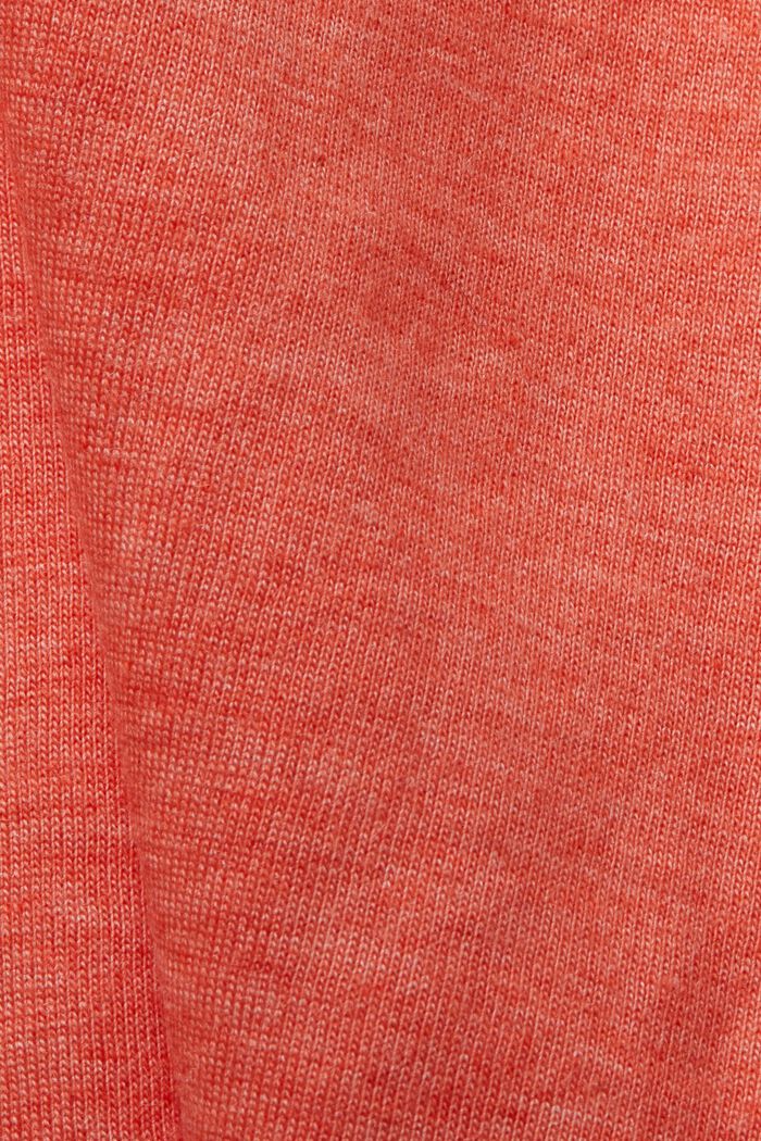T-shirt CURVY orné d'un passepoil à fleurs, TENCEL™, ORANGE RED, detail image number 1
