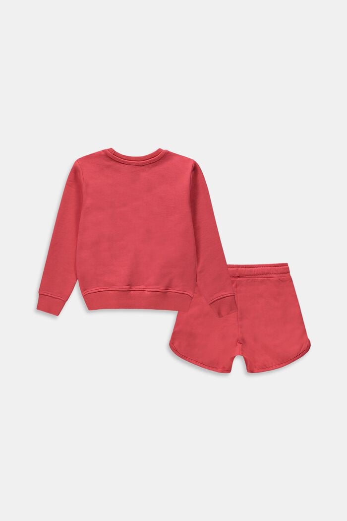 Set: sweatshirt en short, ORANGE RED, detail image number 1