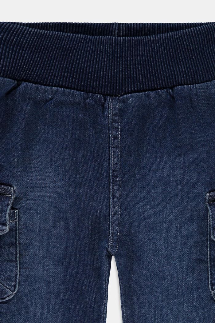 Jeans van comfortabele joggingstof, BLUE MEDIUM WASHED, detail image number 2
