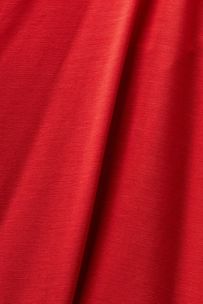 Jersey one shoulder-top, DARK RED, detail image number 4
