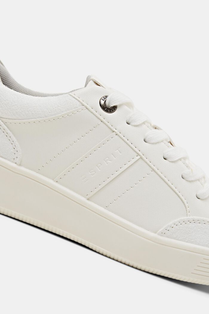 Sneakers en similicuir, WHITE, detail image number 3