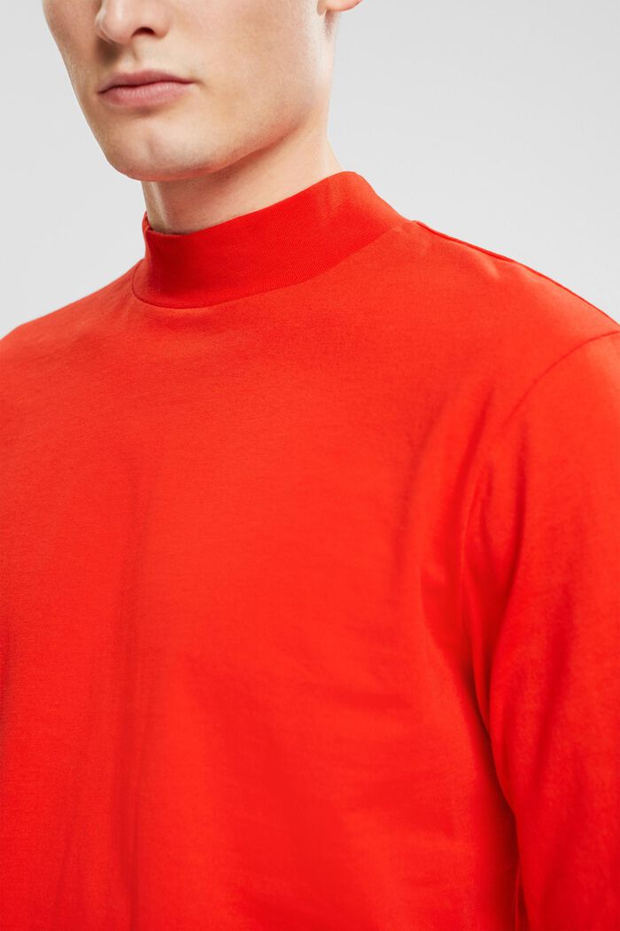T-shirt à manches longues et col droit, RED, detail image number 0