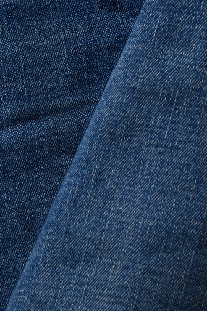 Klassieke jeans in retrolook met middelhoge taille, BLUE MEDIUM WASHED, detail image number 6