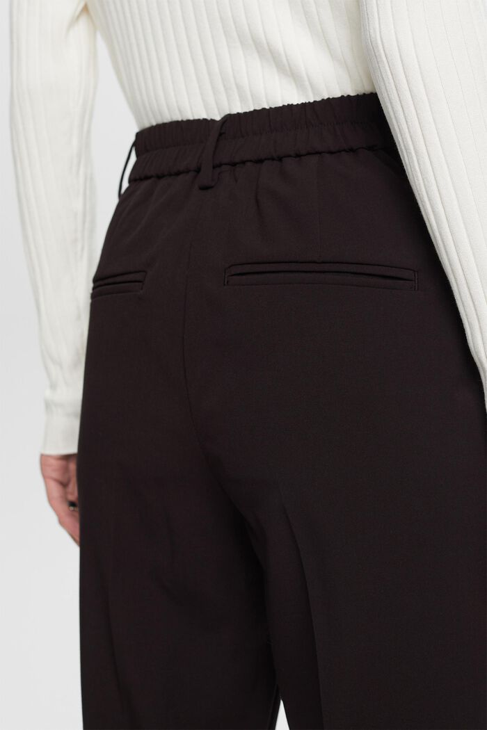 Pantalon en crêpe à jambes droites, BLACK, detail image number 2