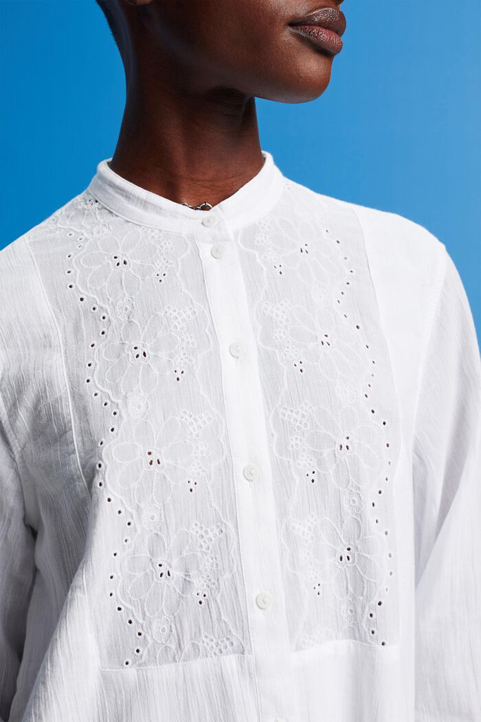 Robe-chemise brodée, WHITE, detail image number 2