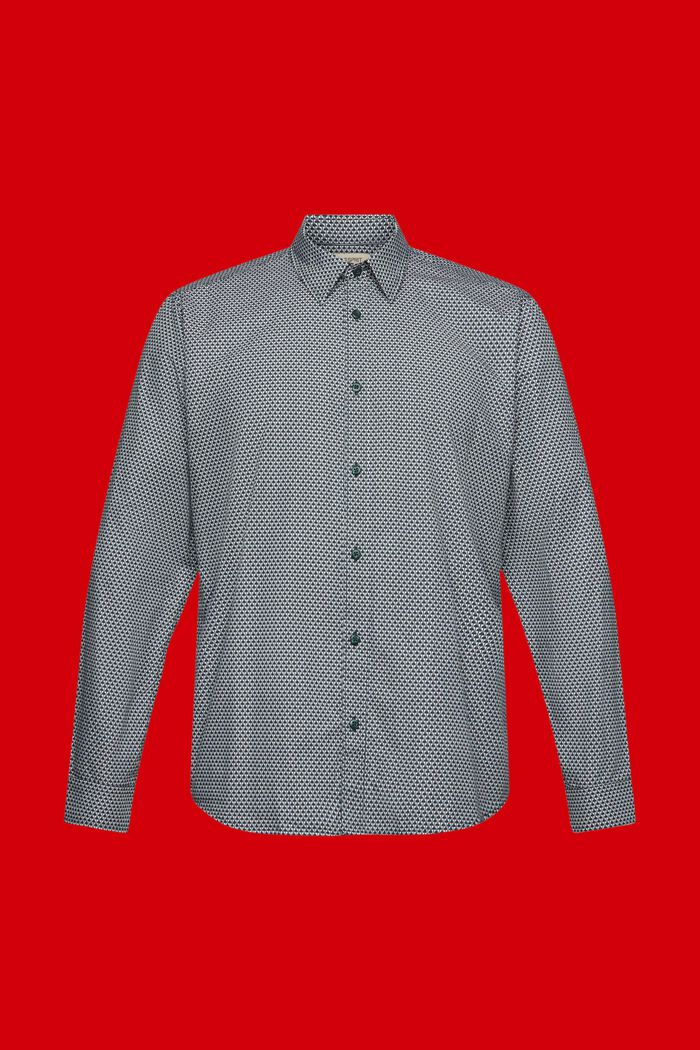 T-shirt de coupe Slim Fit à motif all-over, DARK TEAL GREEN, detail image number 6