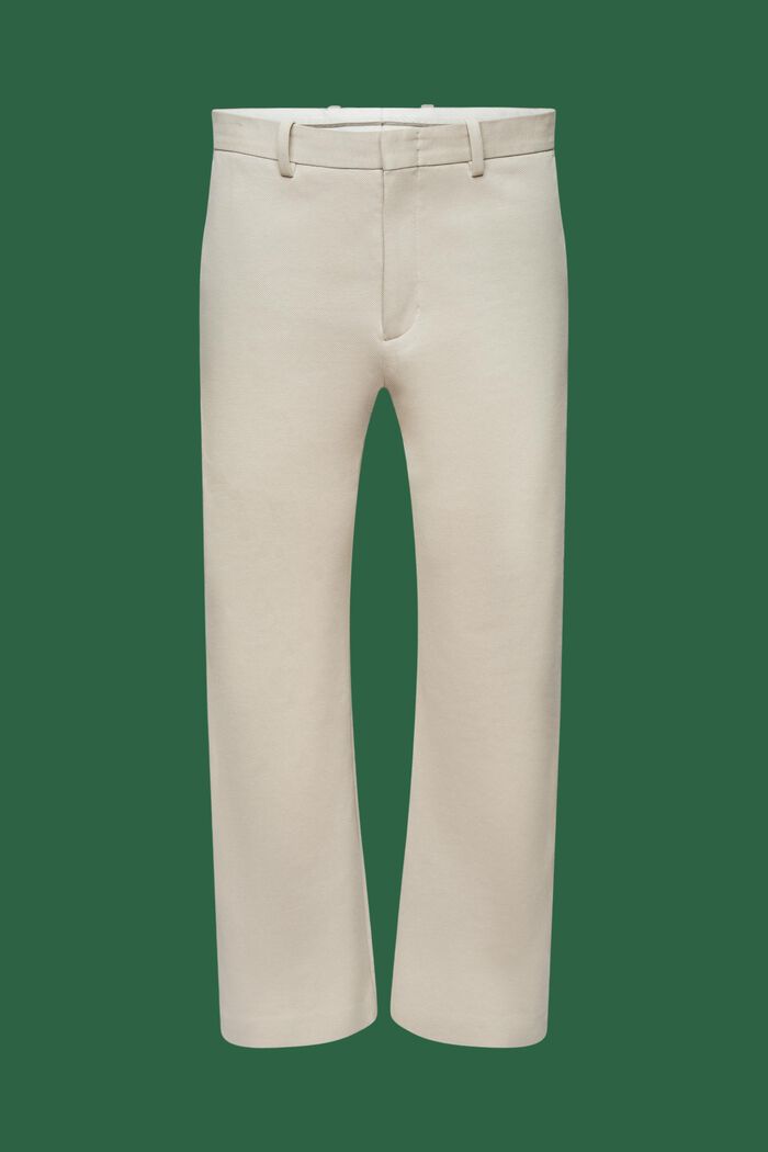 Pantalon en jersey de maille piquée, BEIGE, detail image number 7