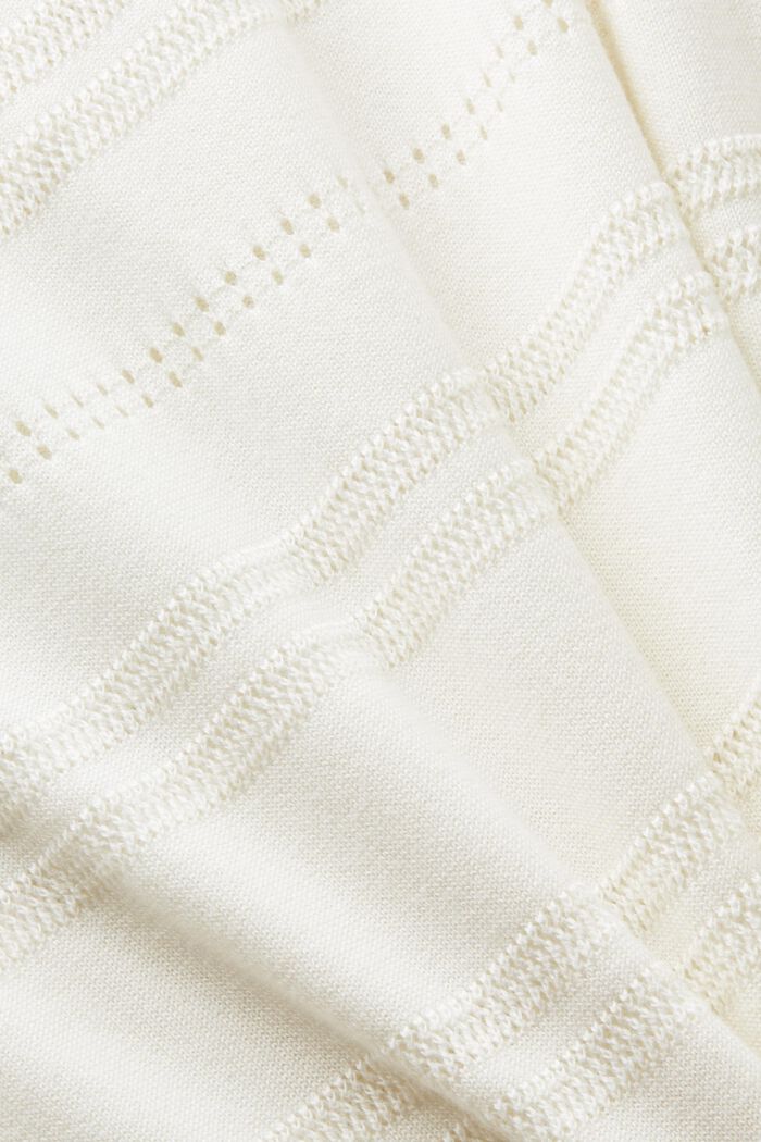 Gebreide trui met korte mouwen, OFF WHITE, detail image number 4