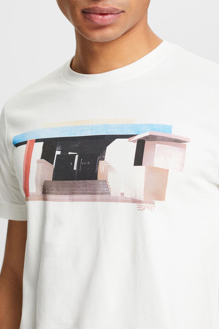 Grafisch  T-shirt met print, OFF WHITE, detail image number 3