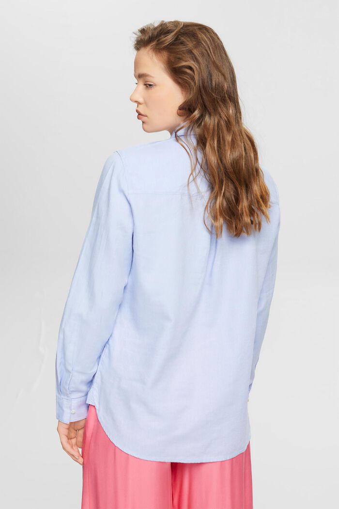 Overhemdblouse van 100% katoen, LIGHT BLUE, detail image number 3