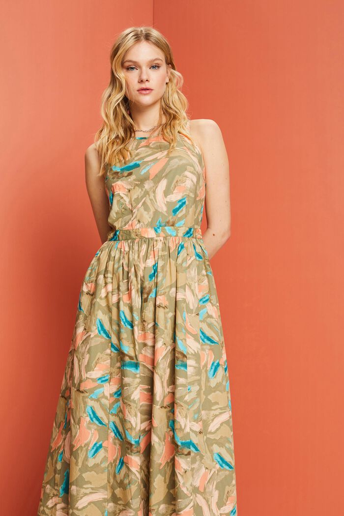 kam verslag doen van Onschuldig ESPRIT - Midi-jurk met motief, 100% katoen at our online shop