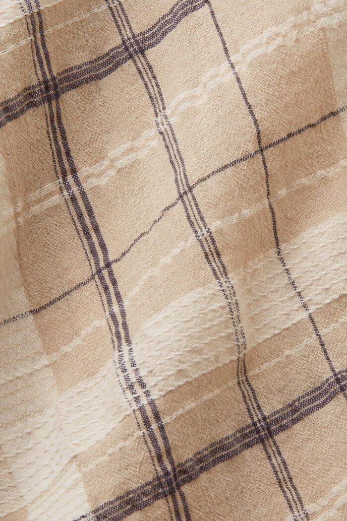 Haut façon blouse texturé, 100 % coton, SAND, detail image number 4
