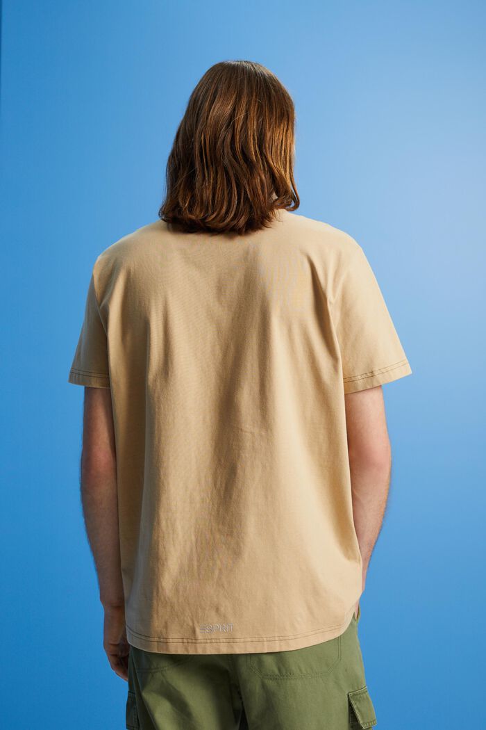 T-shirt en coton à imprimé dauphin, SAND, detail image number 3