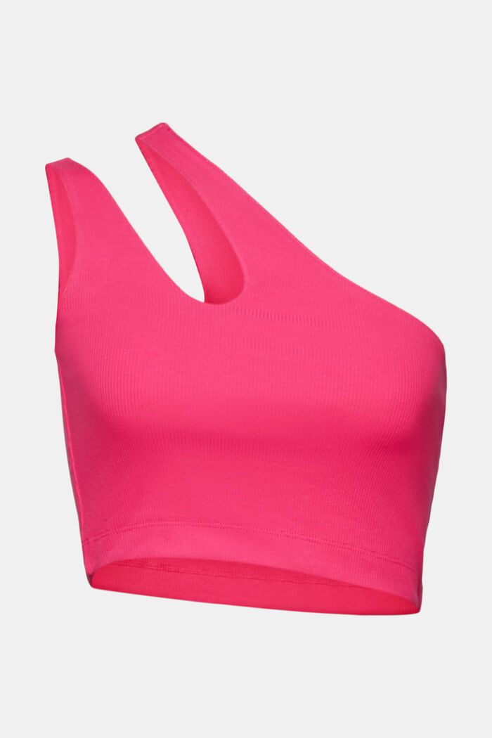 Cropped one-shoulder top, PINK FUCHSIA, detail image number 6