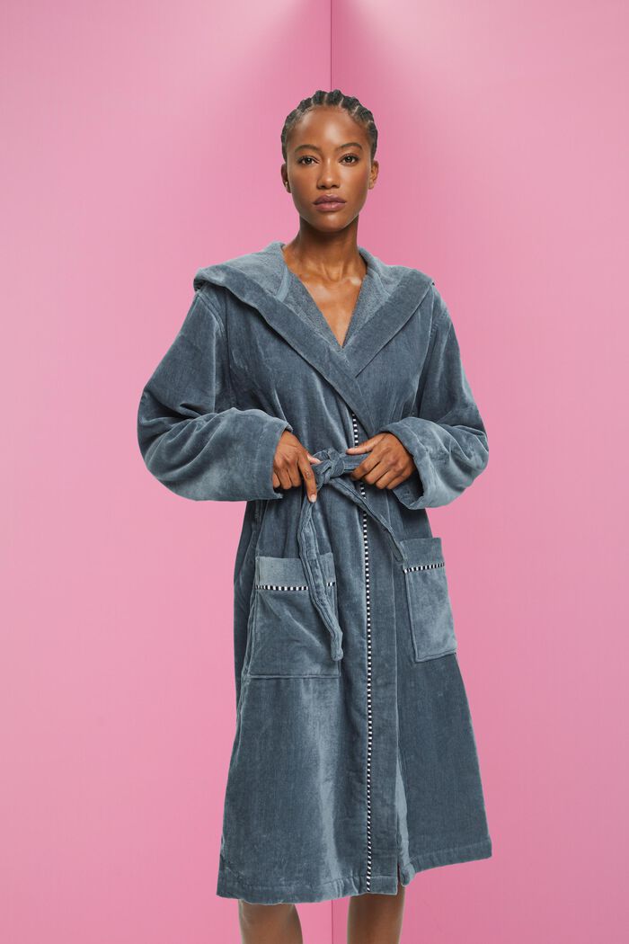 alleen buitenspiegel Missend ESPRIT - Velours badjas, 100% katoen at our online shop