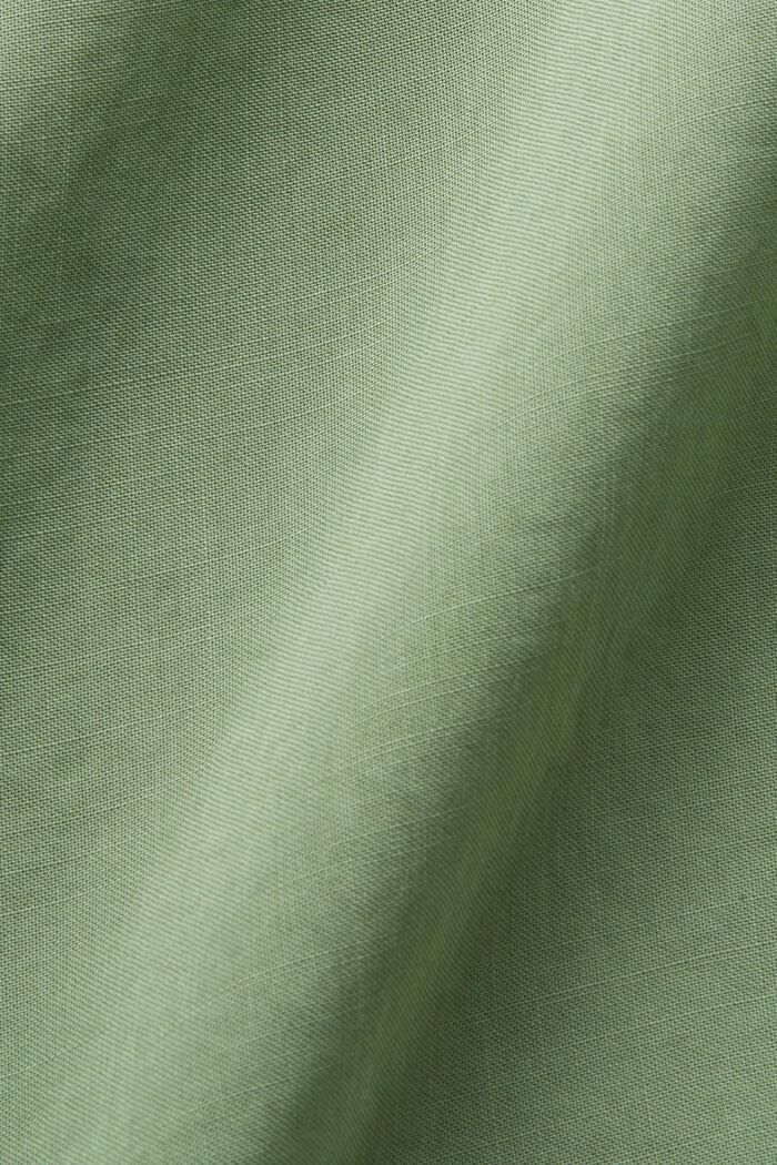 Mouwloze blouse met elastische kraag, PALE KHAKI, detail image number 4