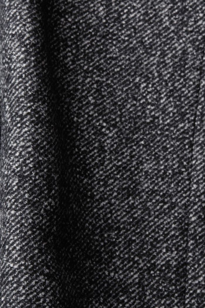 Gevoerde jas van een wolmix met een uitneembare voering, ANTHRACITE, detail image number 1