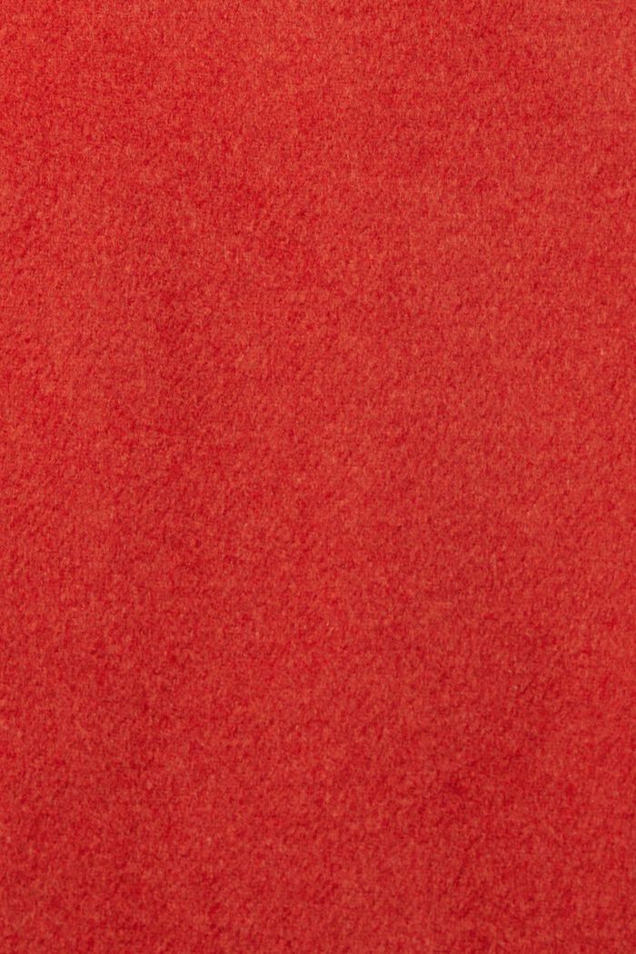 Manteau en laine mélangée à boutonnage croisé, ORANGE RED, detail image number 5