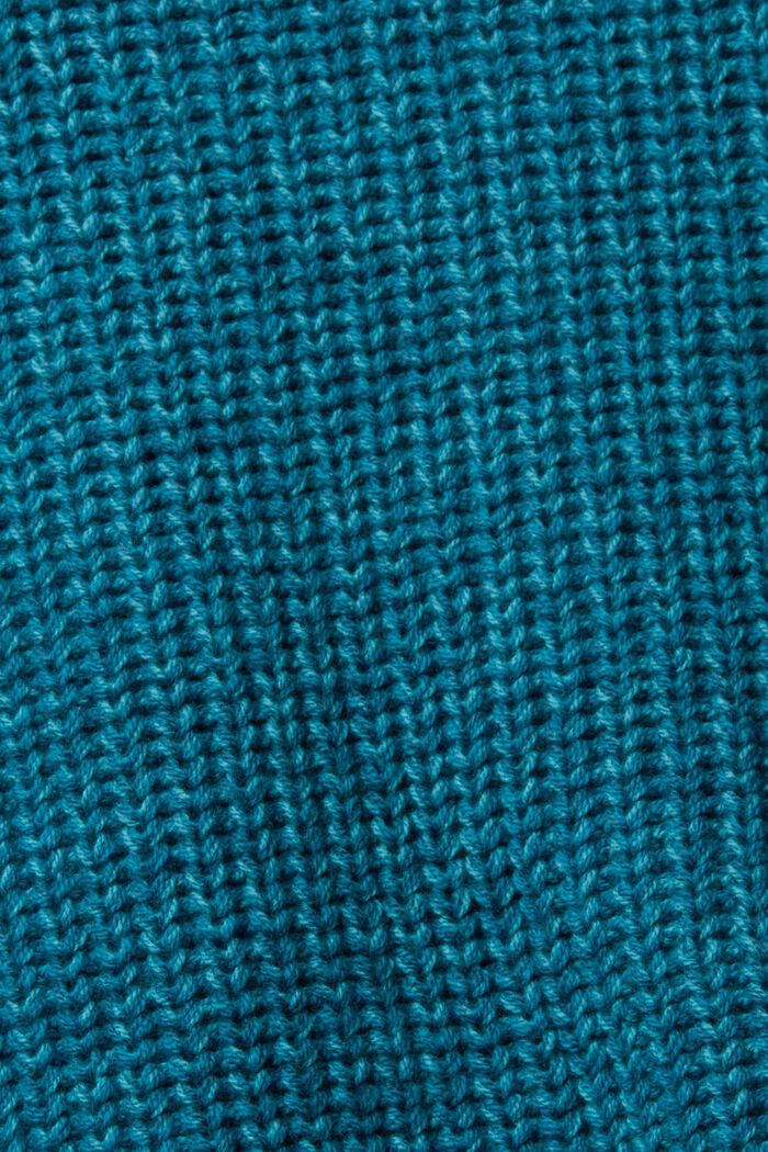 Cardigan côtelé, coton mélangé, TEAL BLUE, detail image number 5