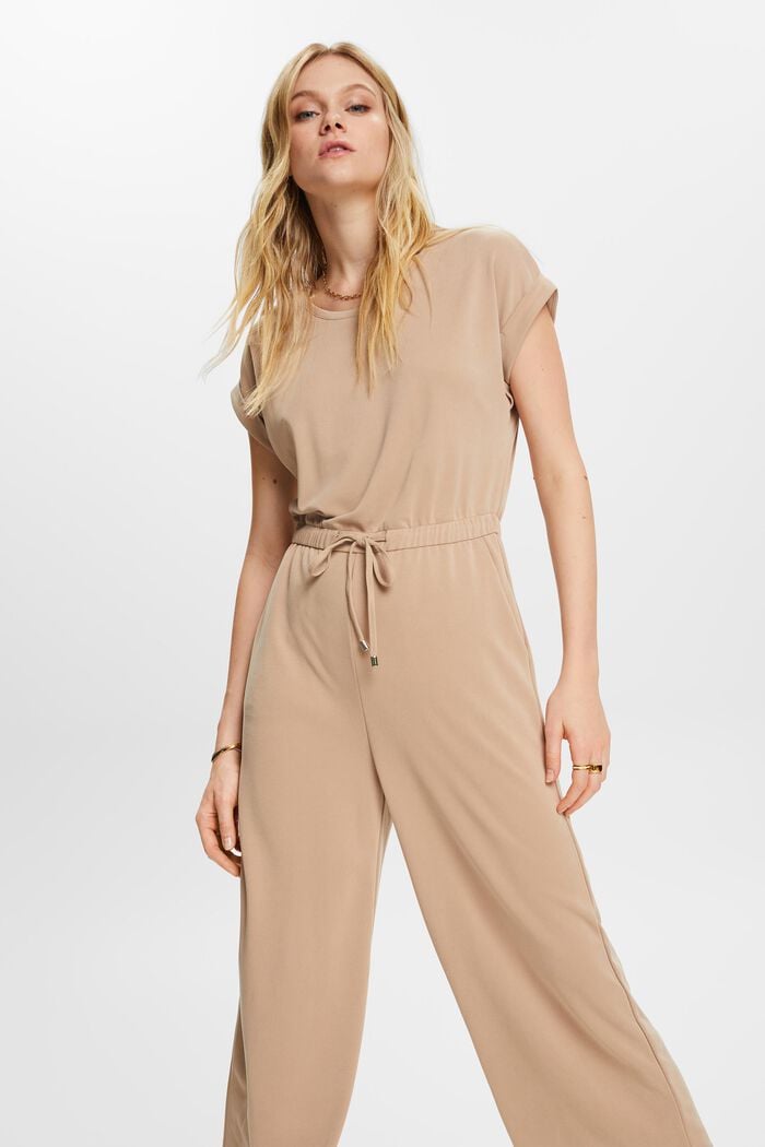 Modal jumpsuit met band, TAUPE, detail image number 0