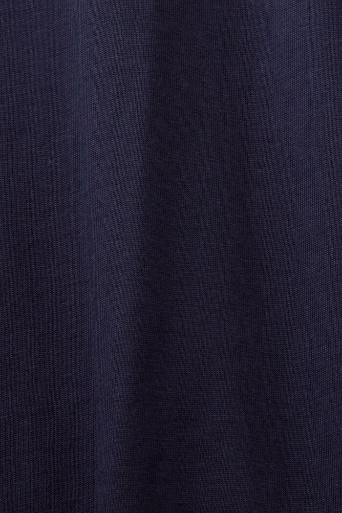 T-shirt van pima katoen-jersey met ronde hals, NAVY, detail image number 5