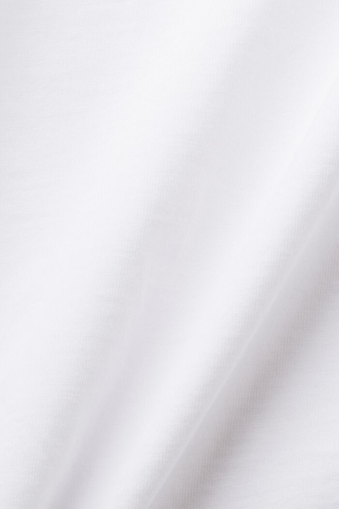 T-shirt met print op de voorkant, 100% katoen, WHITE, detail image number 6